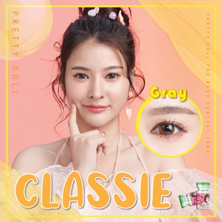 (COD)คอนแทคเลนส์ Contactlens สายธรรมชาติ รุ่น Classie สายตา+ปกติ Prettydoll 0.00 ถึง - 6.00 เลนส์นิ่มใส่สบายตา แถมตลับ