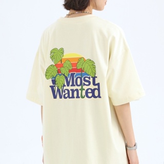 2022 Mostwantedlab Rainbow Pattern Cotton เสื้อยืดหลวมคู่ลำลองแขนสั้น S-5XL