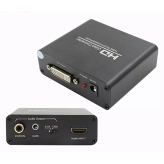HDMI To DVI Audio Video Converter Adapter สำหรับ PS4 PC แล็ปท็อป DVI จอแสดงผลเสียง out