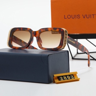 สินค้า LV แว่นตากันแดด ทรงสี่เหลี่ยมผืนผ้า หรูหรา สไตล์อิตาลี ย้อนยุค แฟชั่นสําหรับผู้หญิง UV400