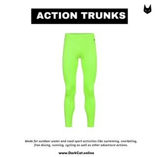 [DarkCat] กางเกงออกกำลังกาย Action Trunks กันแดด สำหรับกีฬากลางแจ้ง ว่ายน้ำ วิ่ง สีเขียวนีออน