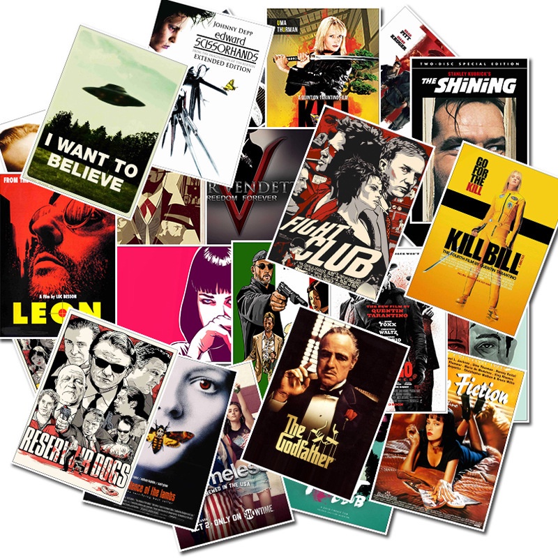 classic-movie-คลาสสิค-ฟิล์ม-poster-kill-bill-usa-โปสเตอร์หนัง-สติ๊กเกอร์-25pcs-big-size