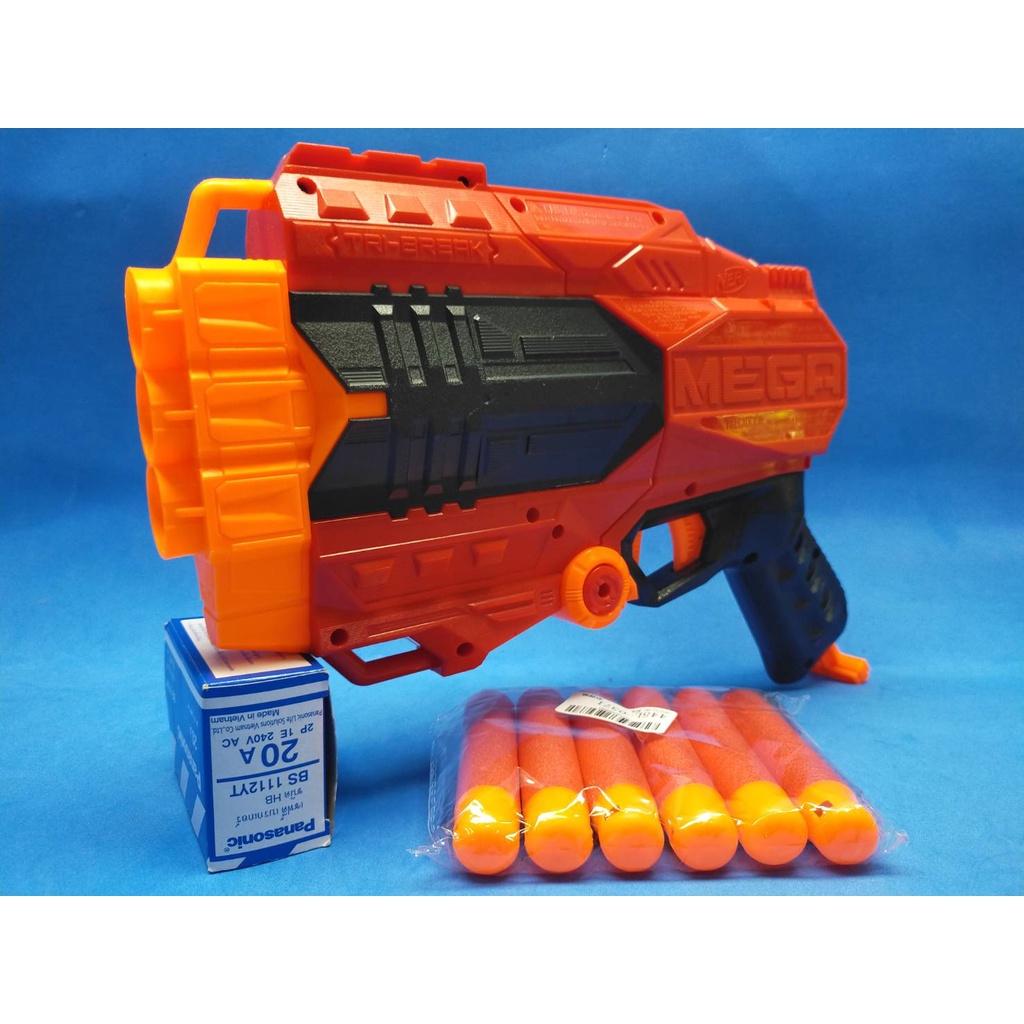 nerf-mega-tri-break-ของแท้-มือสอง-ยิงดีสภาพสวย-โหลดใส่กระสุนอย่างเท่ห์