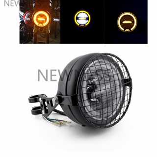 6.5&amp;quot; Universal Retro LED Halo Headlight Cafe Racer Vintage Motorcycle LED Head lamp Side Mount Motorbike Front Ligh