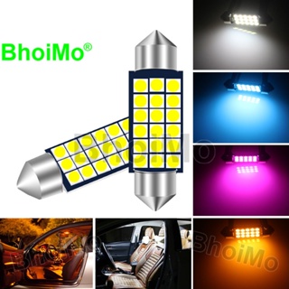 Bhoimo festoon ไฟ LED 15SMD C10W 31 มม. 9SMD 36 มม. C3W 39 มม. 18SMD 41 มม. C5W 3030 สําหรับติดป้ายทะเบียนหลังคารถยนต์ DC12v