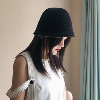 หมวกบักเก็ต ผ้าฝ้าย ผ้าวูล ขนาดเล็ก เข้ากับทุกการแต่งกาย แฟชั่นฤดูใบไม้ร่วง และฤดูหนาว สไตล์ญี่ปุ่น สําหรับผู้หญิง 2020