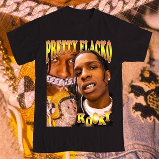 เสื้อยีด สวย FLACKO แร็พ TEEStreetwear ผู้ชายเสื้อยืดผู้หญิง