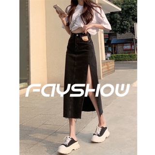 FayShow เดรสยาว ชุดกระโปรงยาว กระโปรงเอวสูง ใส่สบายๆ หลวม FS22102502