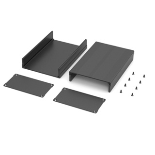 Aluminum Box Enclosure Case Circuit Board Project Electronic Black 150X105X55mm for Data Board Power Supply Uni04