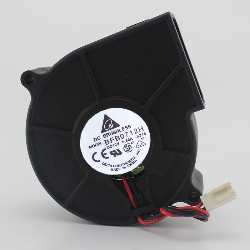 Delta BFB0712H 7530 12V 0.36A เครื่องเป่าลมโปรเจคเตอร์พัดลมแรงเหวี่ยง ...