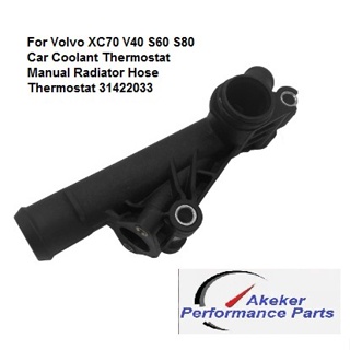 For Volvo XC70 V40 S60 S80 Car Coolant Thermostat Manual Radiator Hose Thermostat 31422033