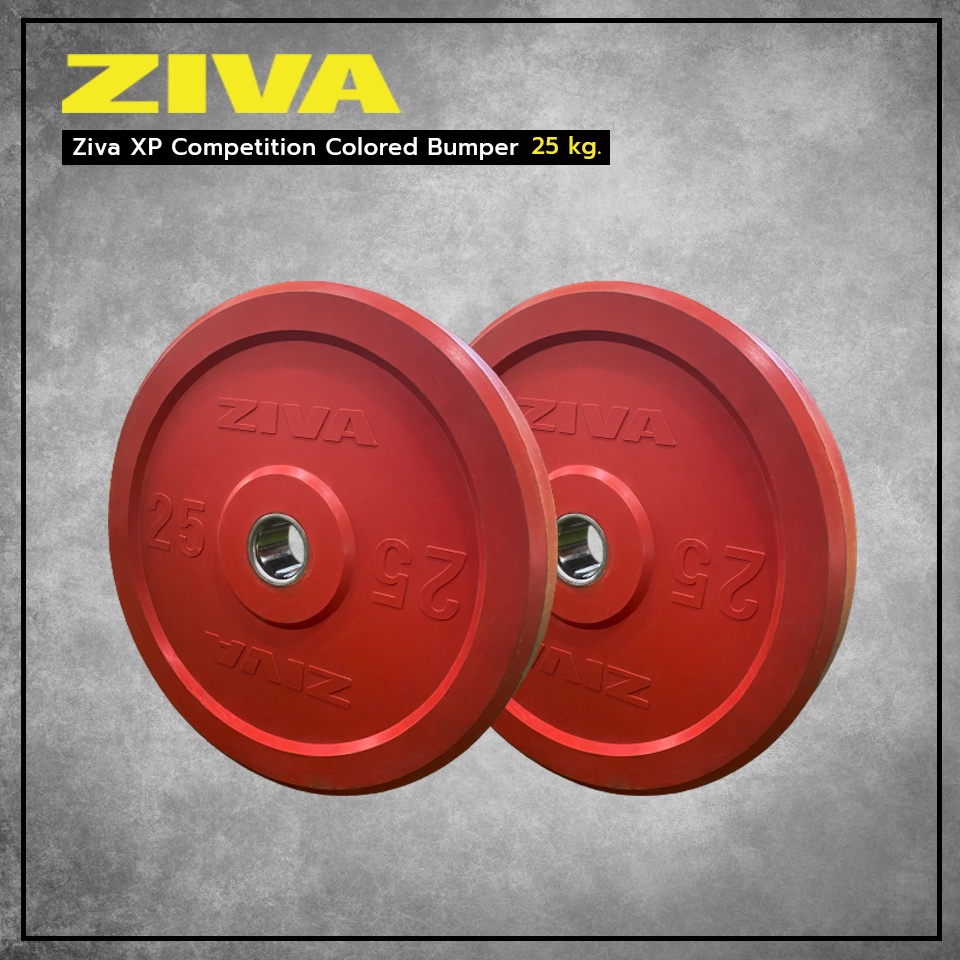 ziva-xp-competition-colored-bumper-แผ่นน้ำหนัก-25-kg-สินค้านำเข้าจากต่างประเทศ-ของแท้-100-จำหน่ายเป็นคู่