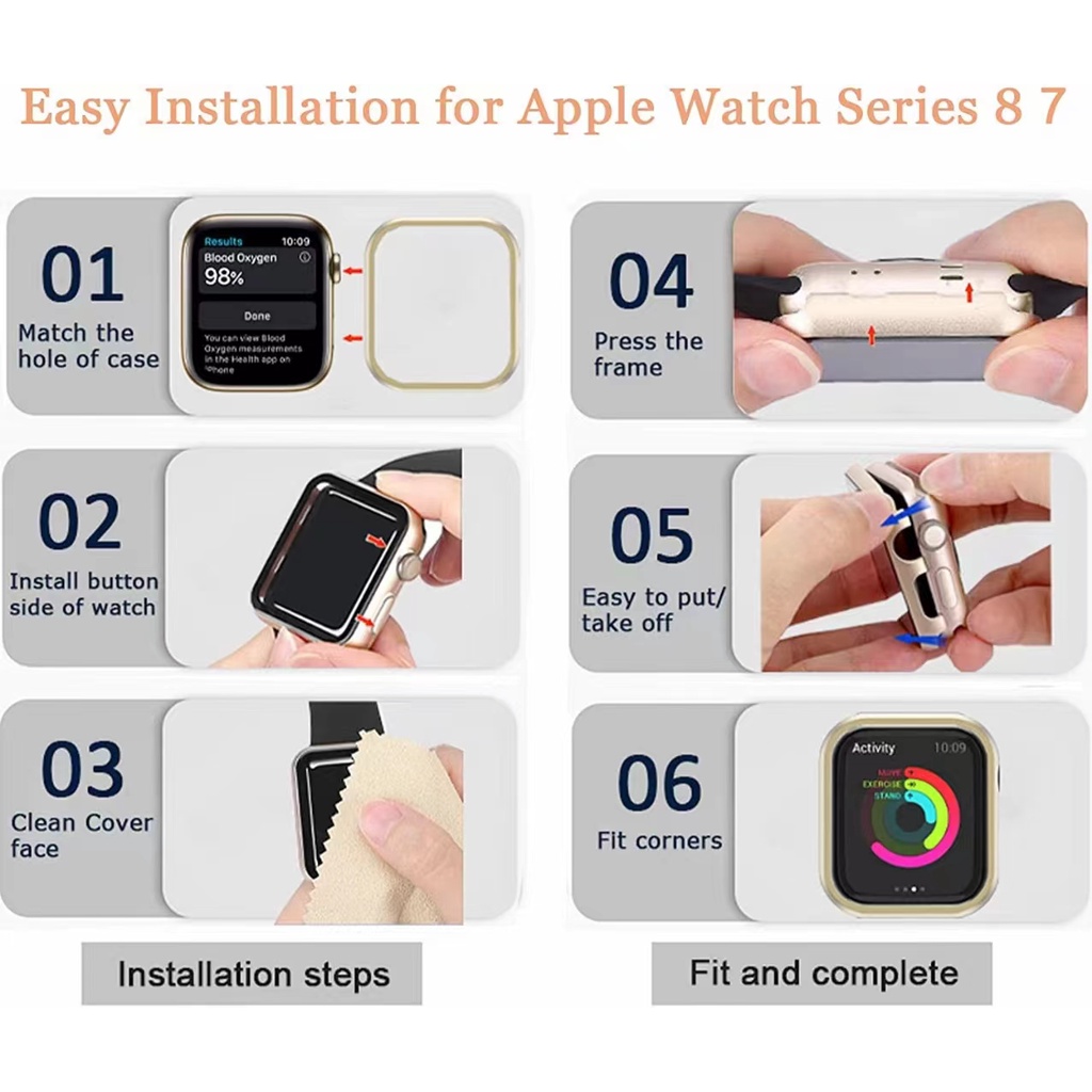 ภาพหน้าปกสินค้าเคสอลูมิเนียม สําหรับ Apple Watch Ultra 8 7 49 มม. 45 มม. 41 มม. IWatch Series 6 Se 5 4 3 Protector 38 40 42 44 มม. จากร้าน hiyifut.th บน Shopee