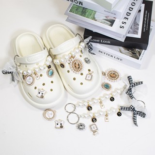 Crocs Jibbitz จี้ไข่มุก สําหรับตกแต่งรองเท้า DIY