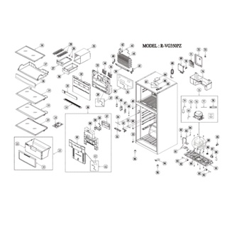 Hitachi อะไหล่ ตู้เย็น รุ่น R-VG350PZ  RVG350PZชิ้นส่วน งานช่าง งานซ่อม อุปกรณ์ PART R-VG350PZ ศูนย์บริการ อะไล่แท้