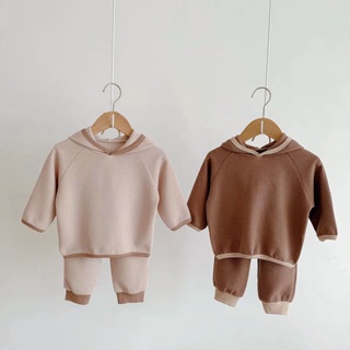 Baby Clothes Set Long Sleeve Hooded Sweater with Pants 2pcs Autumn Winter