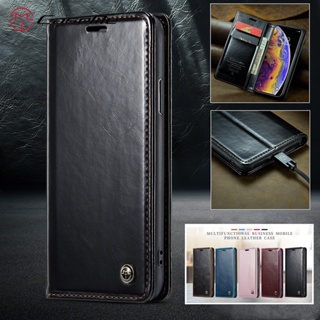 CaseMe for iPhone Xs XR Max 6 6S 7 8 Plus Case Luxury Crazy Horse PU Leather Card Slot Holder Wallet Cover