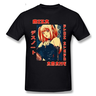 เสื้อยืดผู้ชาย 2021 แฟชั่นกราฟิกเสื้อยืดการ์ตูนการ์ตูนอะนิเมะ Amane Misa เดธโน้ตแขนสั้นผู้ชายลําลองผู้ชายโอคอผ้าฝ้าย 100