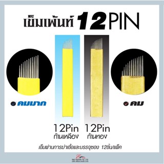 🇹🇭ส่งในไทย✨ เข็มสักคิ้ว เข็มเพ้นท์ ขนาด 12หัวเข็ม 🪡แพ๊ค12ชิ้น 2แบบ ใบมีดเพ้นคิ้วลายเส้น ✨อุปกรณ์เติมสีคิ้ว มีดเพ้นท์คิ้ว