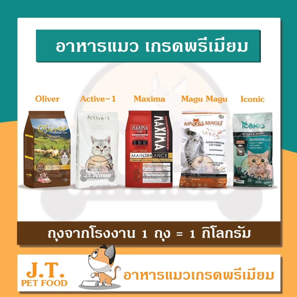 ภาพหน้าปกสินค้าอาหารแมว MAXIMA / ICONIC / MAGU MAGU / ACTIVE-1 / OLIVER จากร้าน buddy_petshop บน Shopee