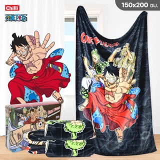 JHC ผ้าห่มขนมิ้งค์  ONE PIECE 2201 "ลิขสิทธิ์แท้ 100%" นุ่มเฟร่อร์ ขนาด 150*200 cm.