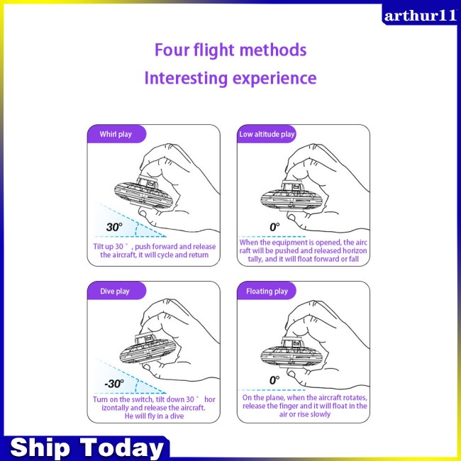arthur-โดรนบังคับ-ขนาดเล็ก-มีไฟ-led-ประเภท-ufo-บิน-เฮลิคอปเตอร์-สปินเนอร์-ปลายนิ้ว-เครื่องบิน-โดรน-ของเล่น