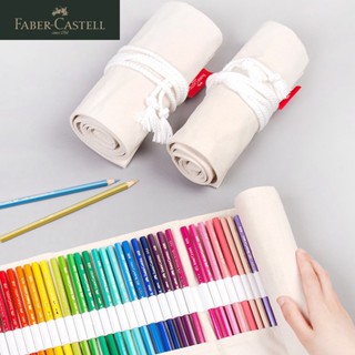 Faber CASTELL กระเป๋าดินสอ ผ้าแคนวาส 50 64 76 ช่อง ม้วนเก็บได้ สําหรับนักเรียน