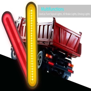 【พร้อมส่ง】ไฟท้าย Led 100 ดวง สีแดง เหลือง 3D กันน้ํา คุณภาพสูง สําหรับรถยนต์ รถบรรทุก รถพ่วง