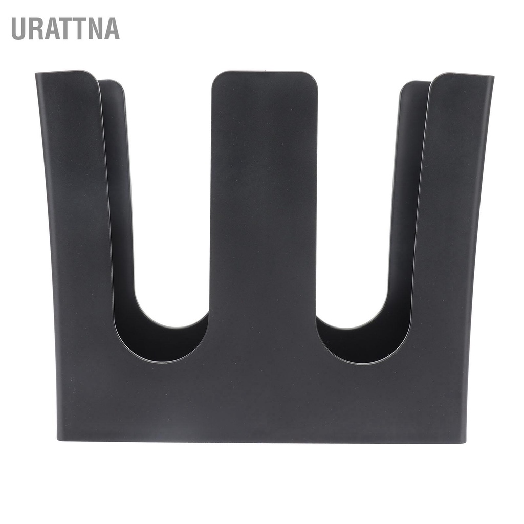 urattna-cup-and-lid-holder-plastic-straight-2-compartments-black-paper-organizer-for-disposable-tea-shop
