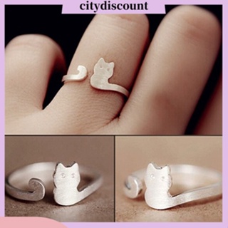 <citydiscount>  City_Women Sliver Plated Adjustable แหวนปรับได้