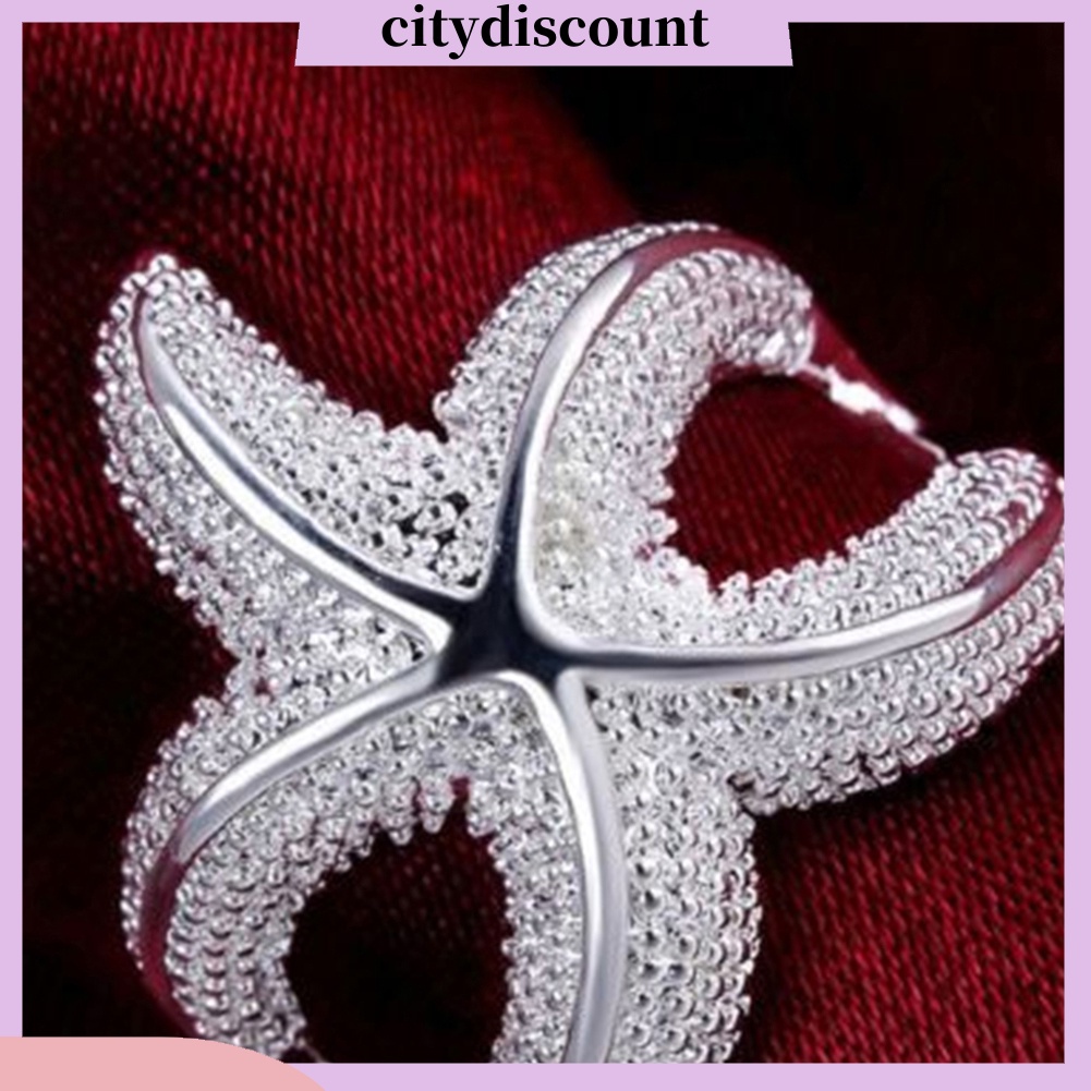 lt-citydiscount-gt-นาฬิกาข้อมือสําหรับผู้หญิงลายปลาดาวสีทองแดงแหวน