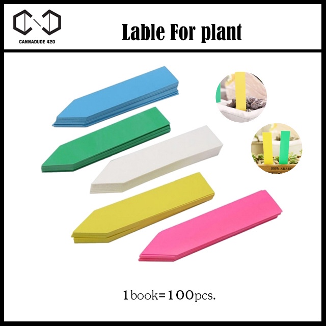 ส่งจากไทย-ป้ายชื่อต้นไม้-pvc-ลาเบล-เนมเพลท-plant-label-ตกแต่ง-สีละ-100-แผ่น-ป้ายชื่อแปะต้นไม้-คละสี