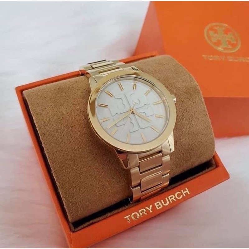 ผ่อน0-นาฬิกา-tory-burch-tbw2010-large-gigi-cream-gold-stainless-steel-bracelet-women-watches-หน้าปัดกลม-37-มม-สีทอง