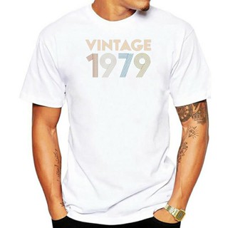 Tee เสื้อเด็กหญิง - วินเทจ 1979 เสื้อยืดผู้ชาย S-3Xl สีดําทําในวันเกิดสหรัฐอเมริกาของขวัญทีเชิ้ต