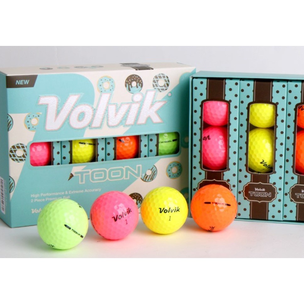 Volvik ใหม่ ลูกกอล์ฟ 2 ชิ้น 3 แบบ x 4p | Shopee Thailand