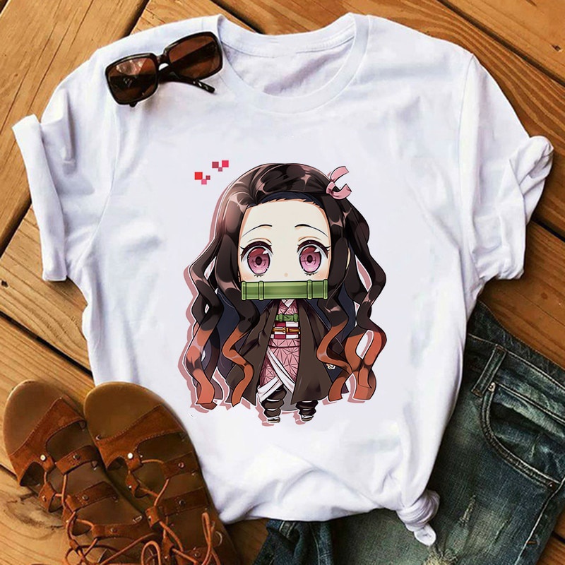 เสื้อแฟชั่นผญ2022-อื่นๆ-kimetsu-no-yaiba-kamado-เสื้อยืดผู้หญิงญี่ปุ่นอะนิเมะ-demon-slayer-สีขาวเสื้อยืดเสื้อยืดแขนสั้นล