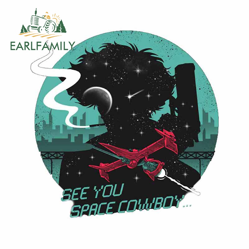 earlfamily-สติกเกอร์-ลายการ์ตูนอนิเมะ-see-you-space-cowboy-กันน้ํา-สําหรับติดตกแต่งรถยนต์-13-ซม-x-12-9-ซม