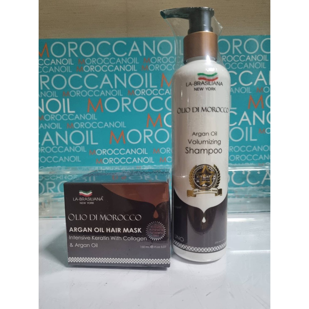 Labrasiliana argan oil volumizing shampoo 250ml + Treatment 150ml ชุดแ