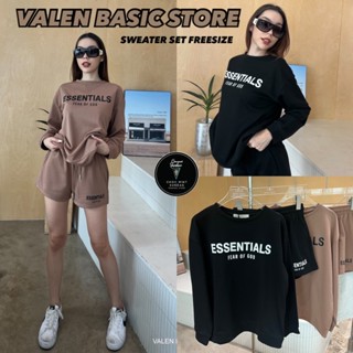 ▪️Valen basic store▪️เซ็ทสเวตเตอร์คู่กับกางเกงขาสั้น ผ้าไม่หนาไม่บางเกินใส่สบาน งานเป๊ะ ตรงปกเวอร์จร้าาา