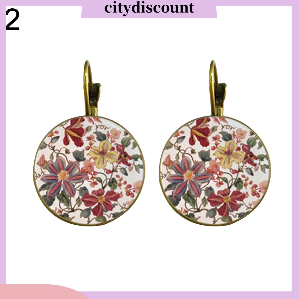 lt-citydiscount-gt-ต่างหูรูปดอกไม้สไตล์วินเทจสำหรับผู้หญิง