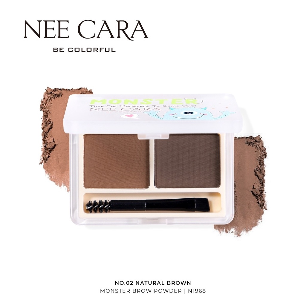 n1968-nee-cara-monster-brow-powder-นีคารา-มอนส์เตอร์-คิ้วฝุ่น-2-สี