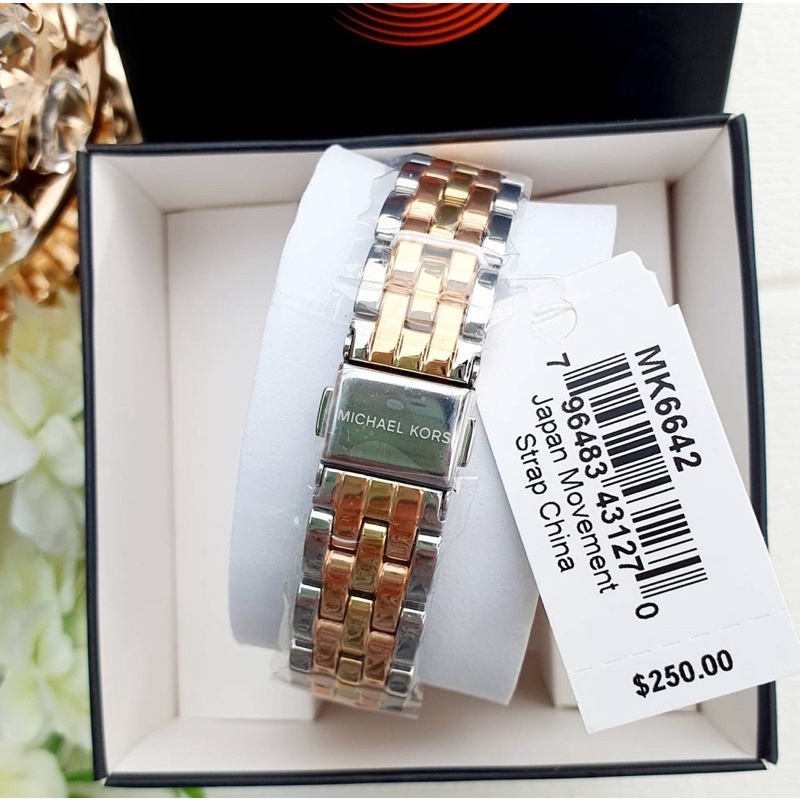 ผ่อน0-นาฬิกา-michael-kors-mk6642-lexington-quartz-white-dial-ladies-watch-สแตนเลสทูโทนสีโรสโกลด์-เงิน-หน้าปัดขาว-36มม