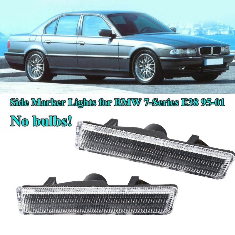 1 Pair Car Front Turn Signal Lamp Side Marker Lights Replace For BMW 7