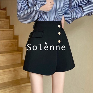 Solenne  กระโปรง กระโปรงผู้หญิง สไตล์เกาหลี สําหรับผู้หญิง 2022 ใหม่  Korean Style สวย Comfortable ทันสมัย SO220075 36Z230909