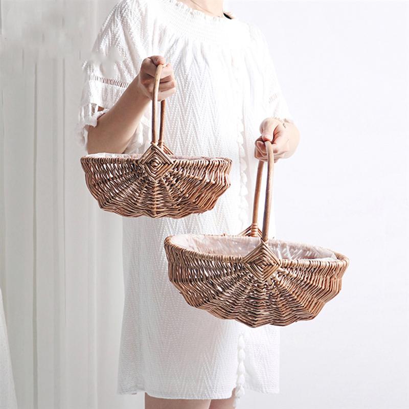 Woven Flower Basket Storage Basket Weaving Basket For Wedding Flower