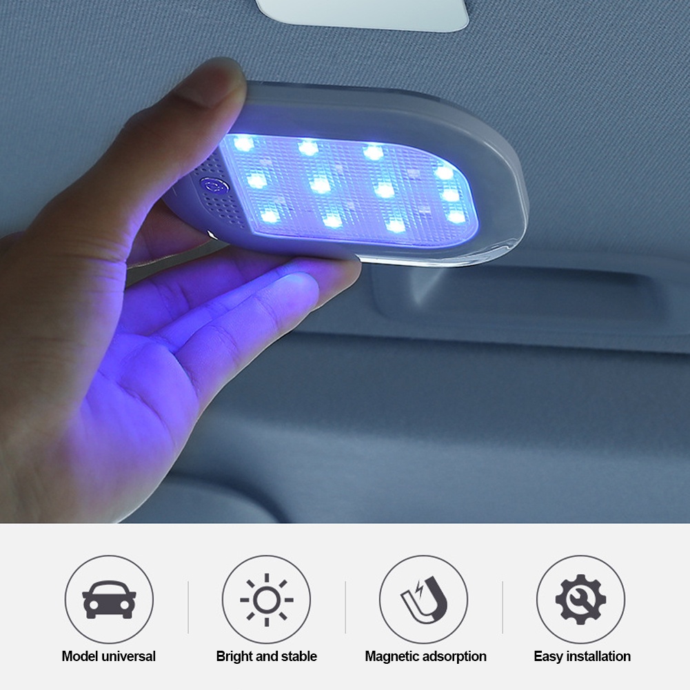 Car Led Roof Lamp 8 Color Car 18 LEDs Night Light Touch Type Ceiling