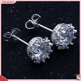 ต่างหูสไตล์มงกุฎ Rhinestone Stud Earrings สําหรับสตรีต่างหู