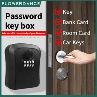 Abs ติดผนังกล่องเก็บกุญแจความจุสูง4หลักตัวเลขรหัสผ่าน Locker Home Security Key ตู้เซฟรหัสล็อค Flowerdance