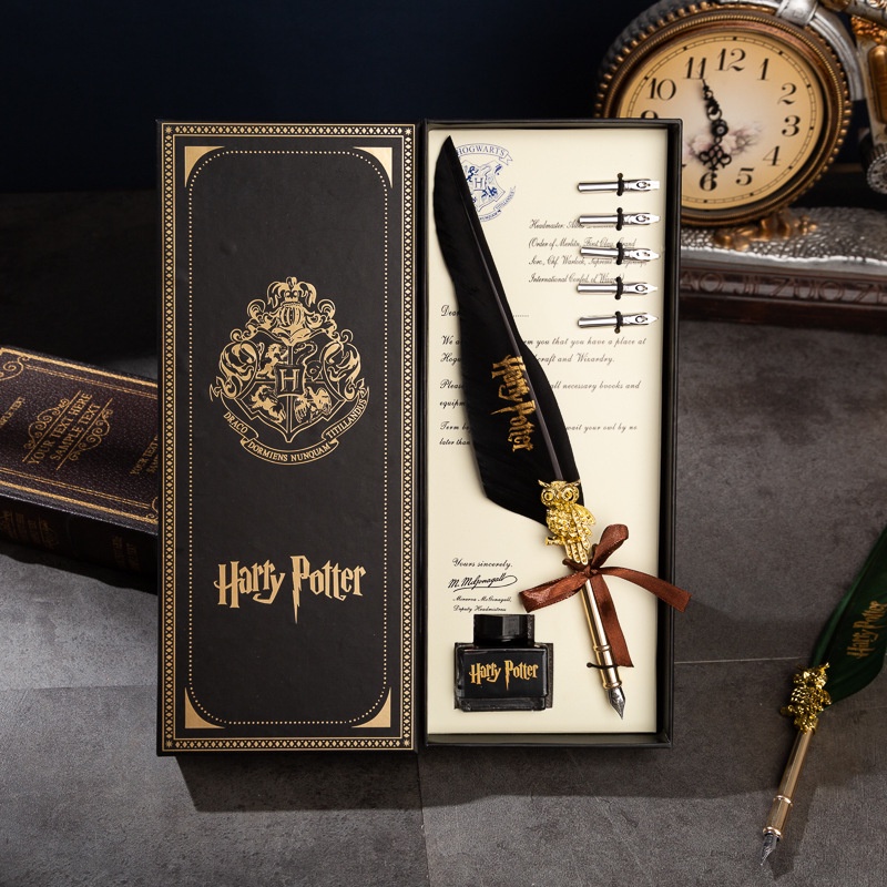 magic-academy-ปากกาจุ่มขนนก-ชุดกล่องของขวัญ-ปากกาแกะสลัก-ของขวัญ-จุ่มน้ําพุ-ปากกา-ของขวัญวันเกิด