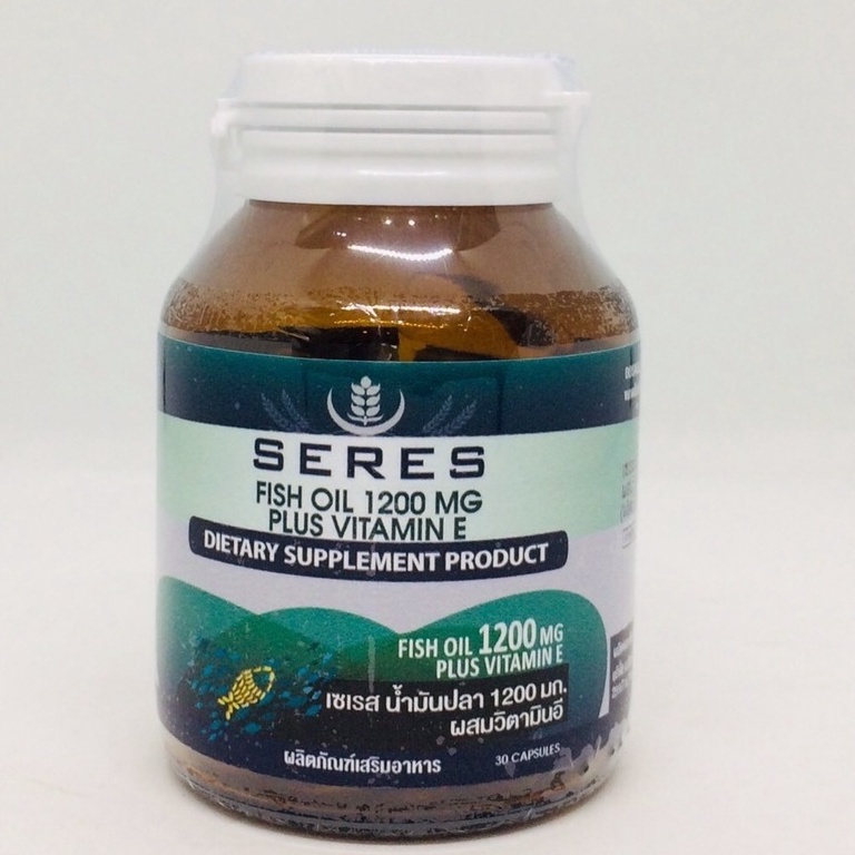 ภาพหน้าปกสินค้าSeres Fish Oil 1200mg + Vitamin E เซเรส น้ำมันปลาเข้มข้น ปวดหัวเข่า บำรุงสมอง ปวดข้อ MCK 30 แคปซูล จากร้าน umpalika บน Shopee